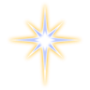 download Star clipart image with 180 hue color