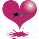 download Red Heart clipart image with 0 hue color