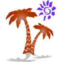 download Palm Icon clipart image with 225 hue color