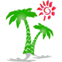 download Palm Icon clipart image with 315 hue color