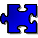 Blue Jigsaw Piece 16
