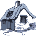 download Cottage clipart image with 180 hue color