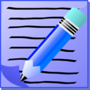 download Notepad With Text And Pencil clipart image with 180 hue color