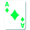 download White Deck Ace Of Diamonds clipart image with 135 hue color