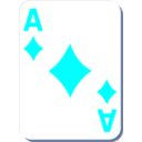 download White Deck Ace Of Diamonds clipart image with 180 hue color
