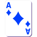 download White Deck Ace Of Diamonds clipart image with 225 hue color