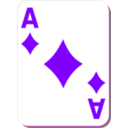 download White Deck Ace Of Diamonds clipart image with 270 hue color