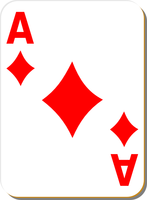 White Deck Ace Of Diamonds