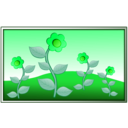 download Flowers In Field clipart image with 90 hue color