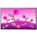 download Flowers In Field clipart image with 270 hue color