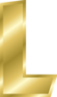 Effect Letters Alphabet Gold