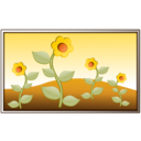 download Flowers In Field clipart image with 0 hue color