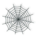 download Halloween Spider Web Icon clipart image with 180 hue color