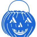 download Jack O Lantern clipart image with 180 hue color