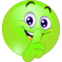 download Shhh Smiley Emoticon clipart image with 45 hue color