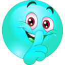download Shhh Smiley Emoticon clipart image with 135 hue color