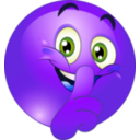 download Shhh Smiley Emoticon clipart image with 225 hue color
