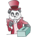 download Election Panda clipart image with 135 hue color