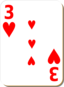 White Deck 3 Of Hearts