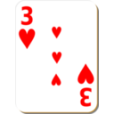 White Deck 3 Of Hearts