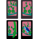 download Hanafuda Ume February clipart image with 135 hue color