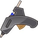 download Glue Gun Tango Icon clipart image with 180 hue color