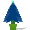 download Glossy Christmas Tree clipart image with 90 hue color