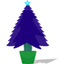 download Glossy Christmas Tree clipart image with 135 hue color
