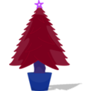 download Glossy Christmas Tree clipart image with 225 hue color
