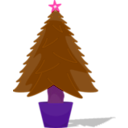 download Glossy Christmas Tree clipart image with 270 hue color