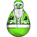 download Rolly Polly Santa clipart image with 90 hue color