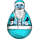 download Rolly Polly Santa clipart image with 180 hue color
