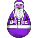 download Rolly Polly Santa clipart image with 270 hue color