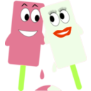 download Ice Cream Girl And Boy In Love clipart image with 45 hue color