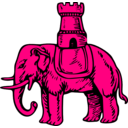 download Elephant And Castle clipart image with 270 hue color