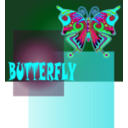 download Butterfly clipart image with 135 hue color