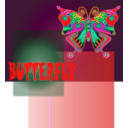 download Butterfly clipart image with 315 hue color