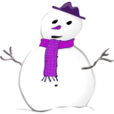 download Snowman clipart image with 270 hue color
