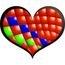 download Red Heart clipart image with 45 hue color