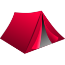 download Green Tent clipart image with 225 hue color