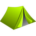 download Green Tent clipart image with 315 hue color