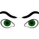 download Angry Eyes clipart image with 90 hue color