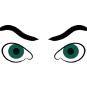 download Angry Eyes clipart image with 135 hue color