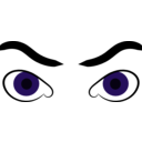 download Angry Eyes clipart image with 225 hue color