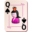 download Ornamental Deck Queen Of Spades clipart image with 315 hue color