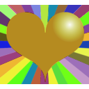 download Red Heart clipart image with 45 hue color