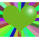 download Red Heart clipart image with 90 hue color