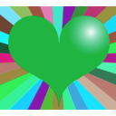 download Red Heart clipart image with 135 hue color