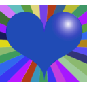 download Red Heart clipart image with 225 hue color