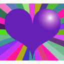 download Red Heart clipart image with 270 hue color